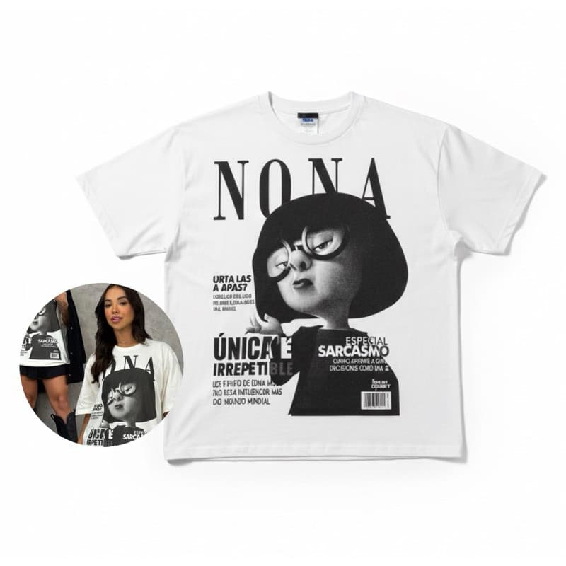 Blusa Feminina Edna Moda Frases ÚNICA IRREPETÍVEL Sarcasmo T-Shirt Algodão Geek Pop