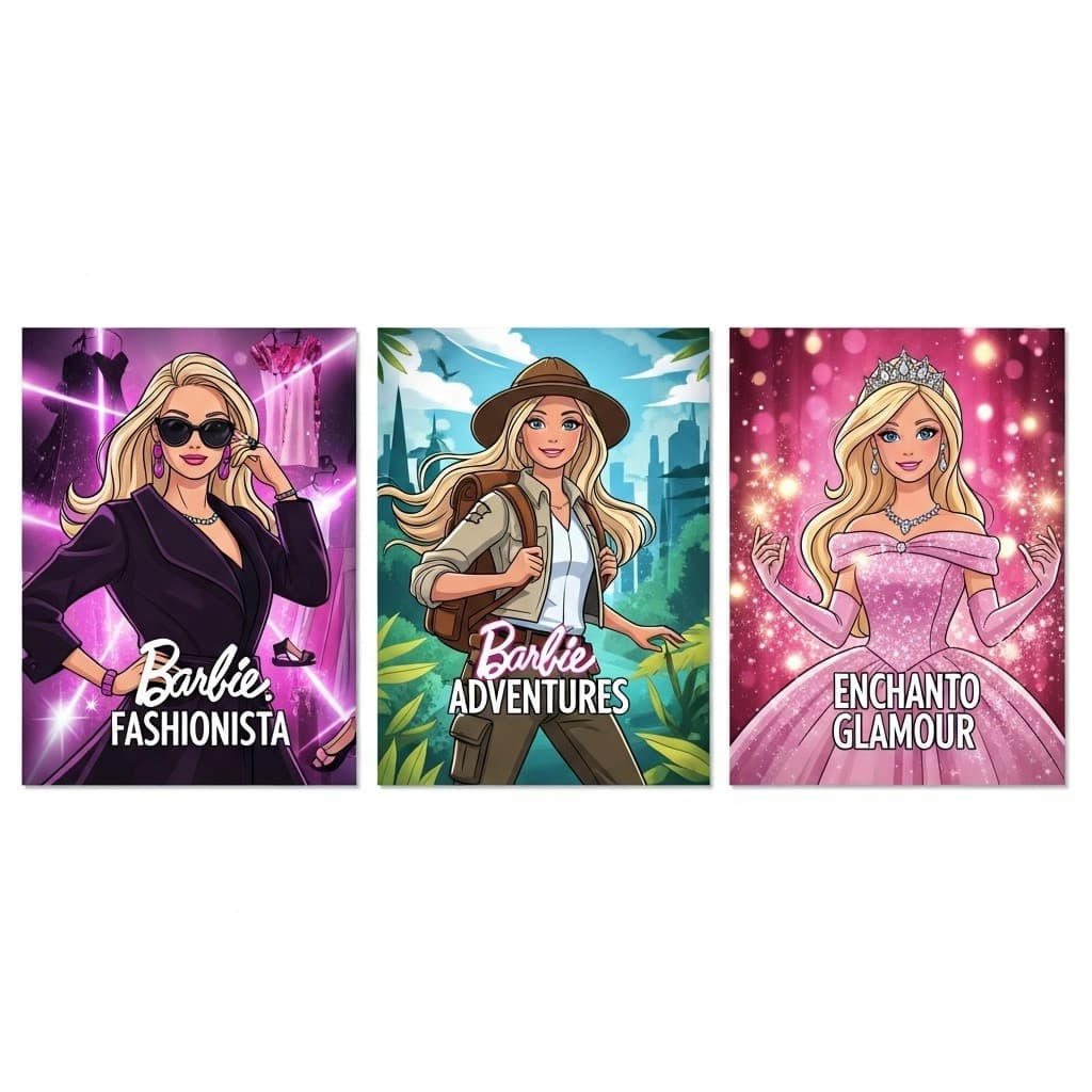 Barbie Dream Trio –  Arte Que Vai Deixar Sua Parede Irada Frete Gratis 2026