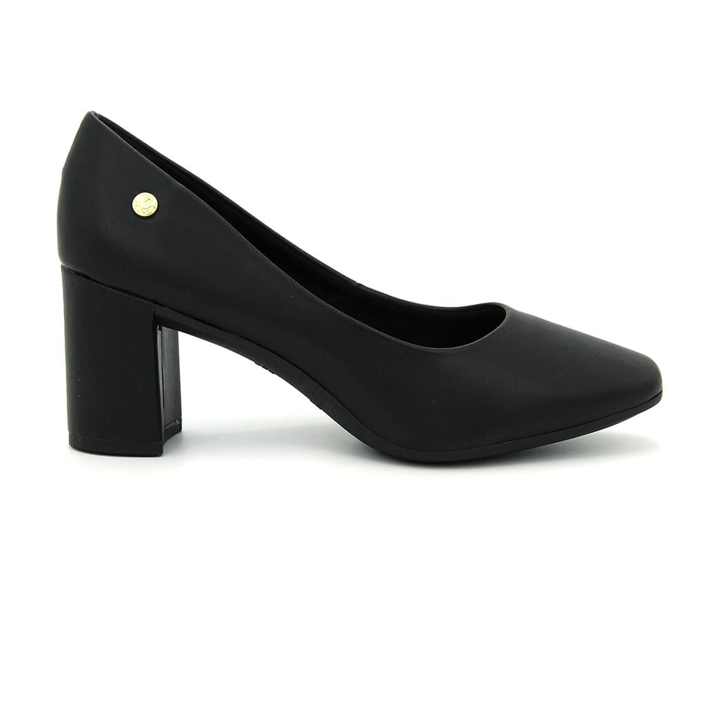 Sapato Original Via Uno Scarpin Salto Grosso Feminino 009