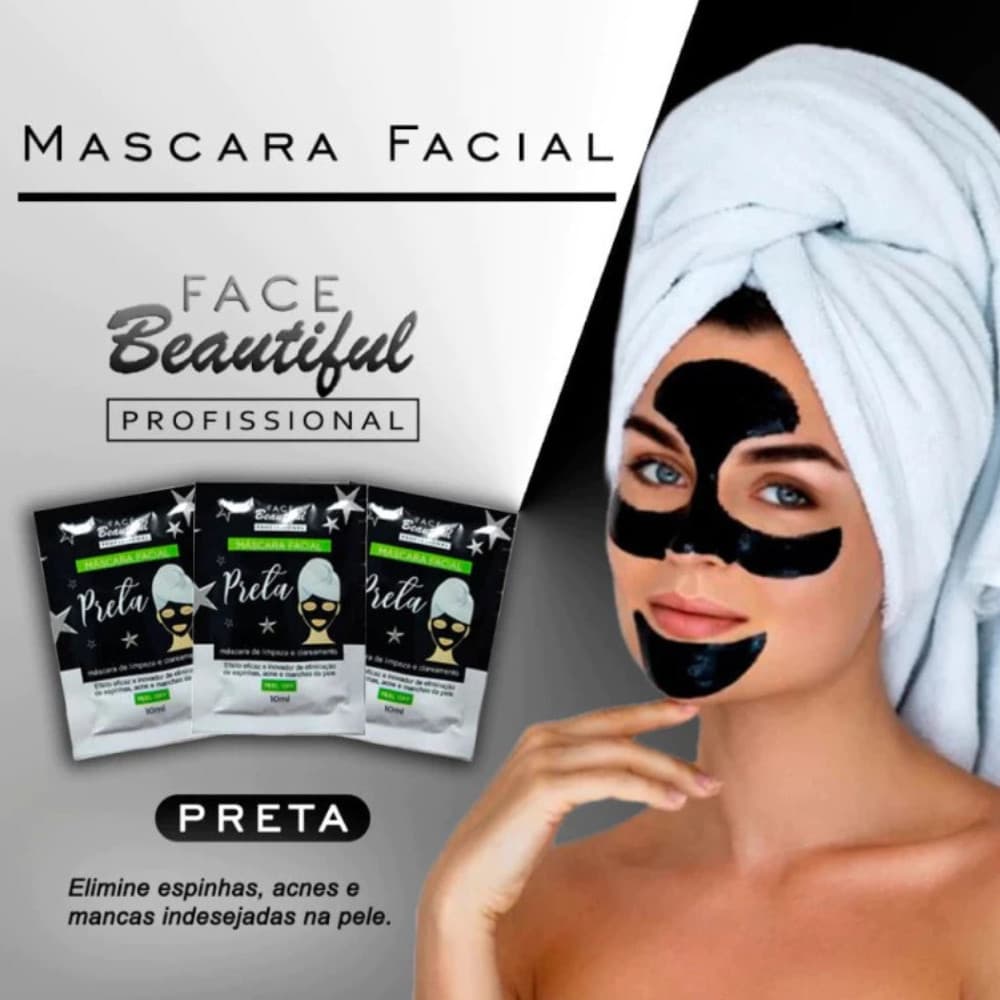 Sache Máscara Facial Preta - Face Beautiful
