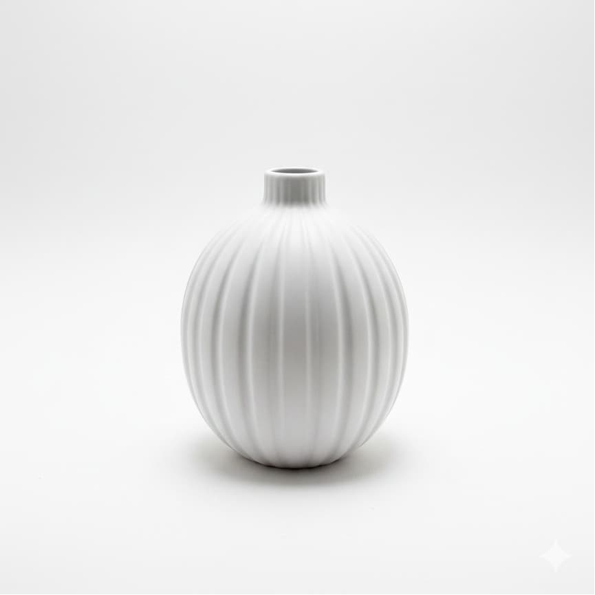 Vaso Decorativo Porcelana Off White 11x9
