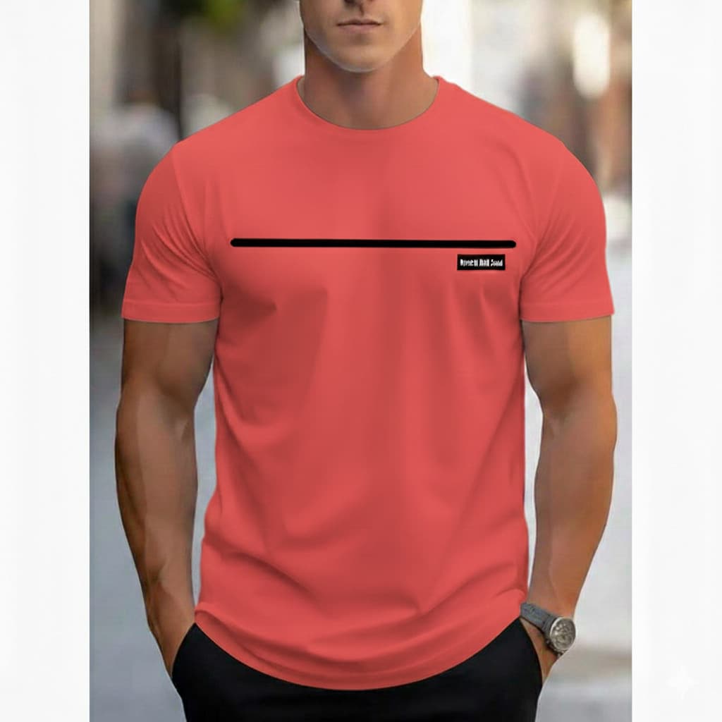 Camiseta Masculina Manga Curta Estampada Algodão ROCK
