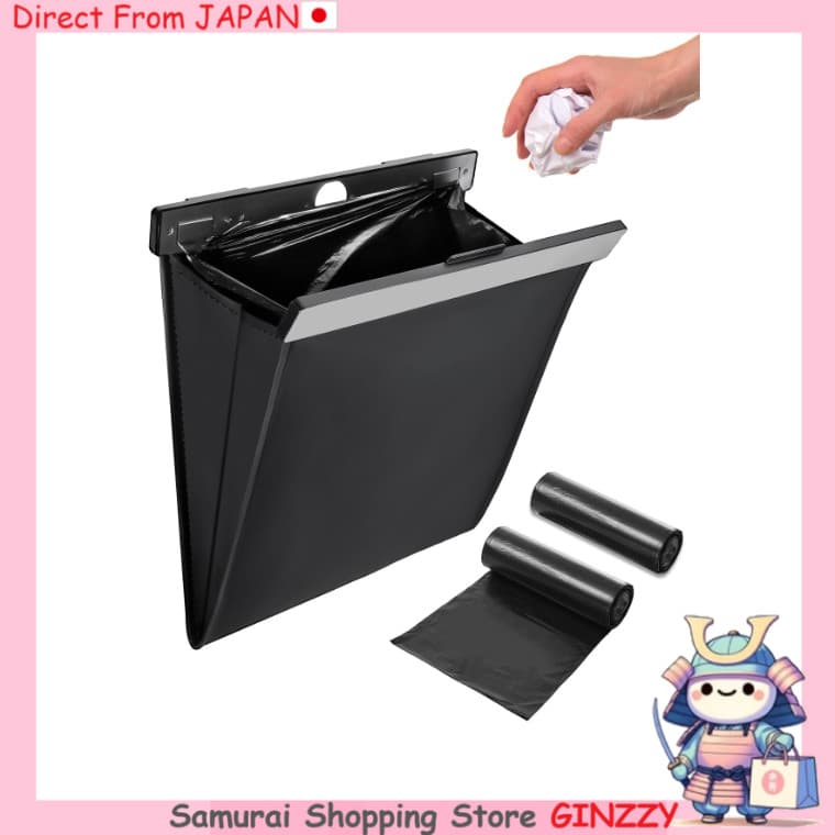 Catland Lixeira para Carro com 24 Sacos + Luz LED + Fecho Magnético Acessórios para Carro do Japão