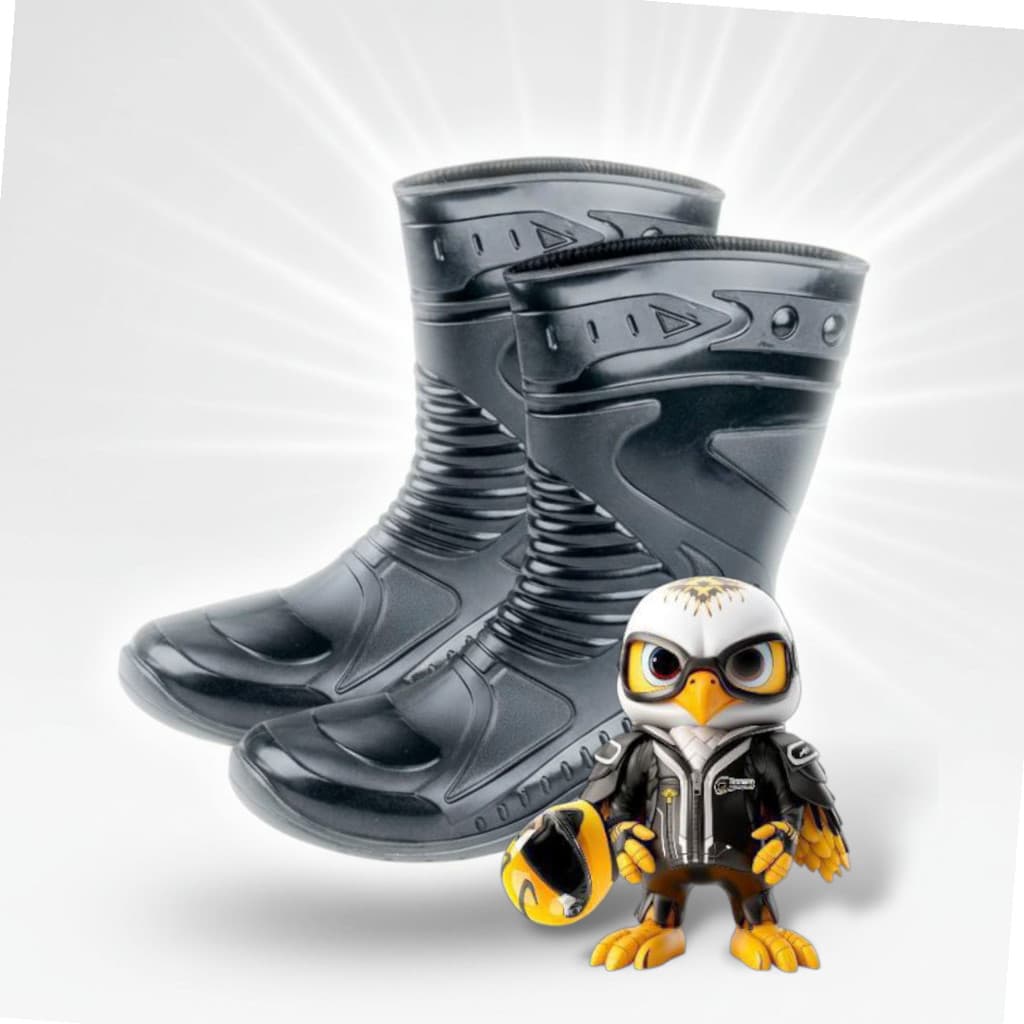 Bota Chuva Motociclista Impermeável PVC