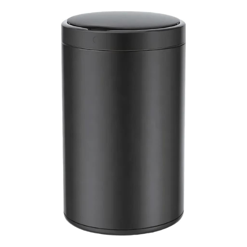 Lixeira Automática Redonda 40l Inox Sensor De Proximidade Cor Preto