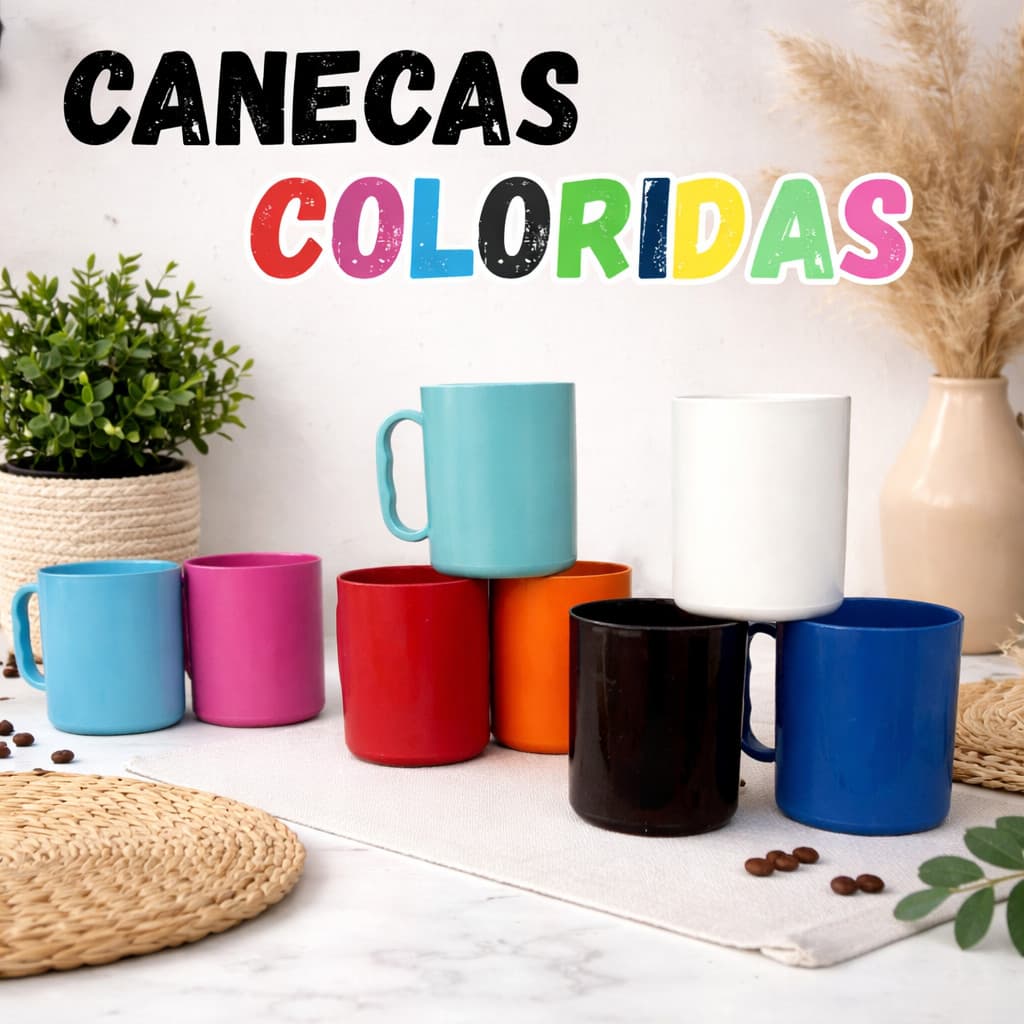 15 canecas plástico reforçada suco água leite festa infantil escola creche igreja refeição
