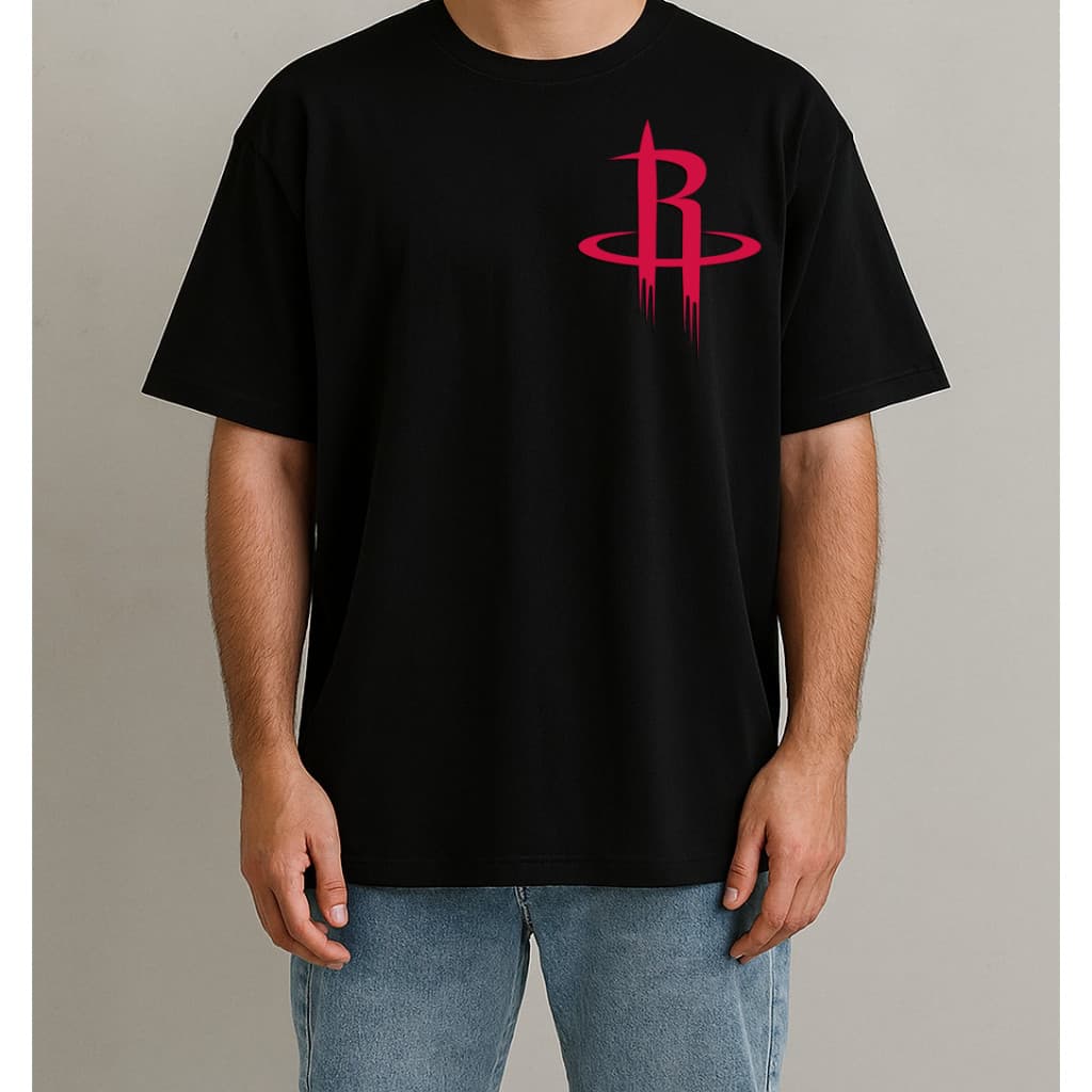 Camiseta Over Unissex Rockets Frente e Verso Camisa Blusa Manga