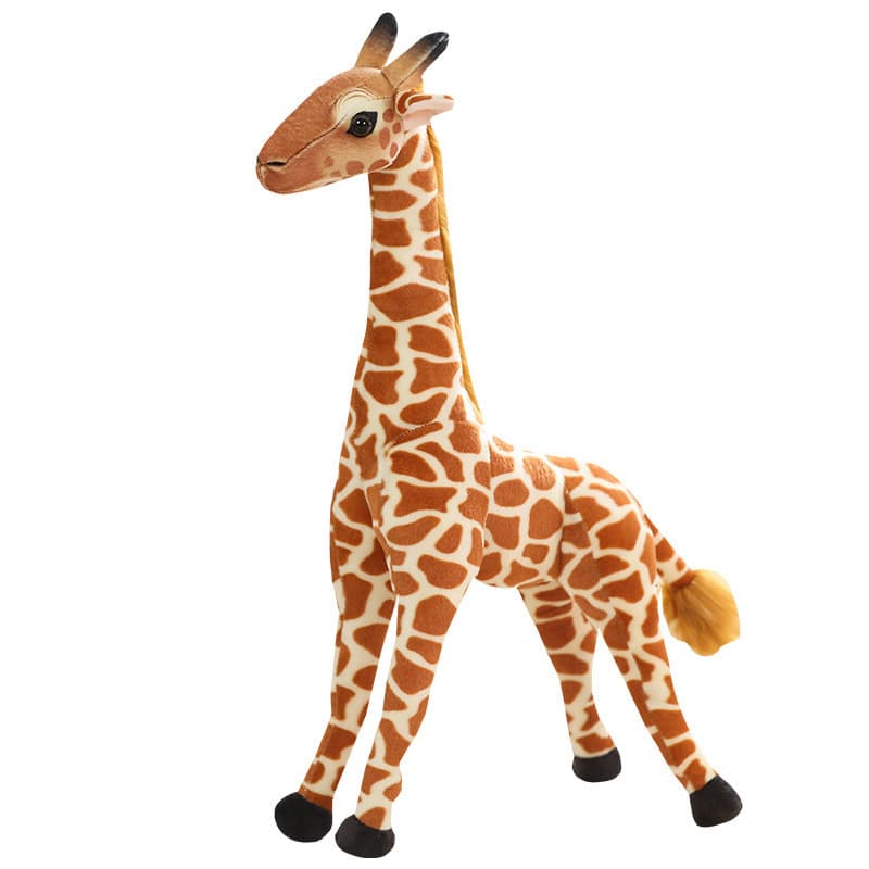 Brinquedo De Pelúcia De Girafa De Simulação Realista , Boneca Cervo Manchado Macia Para Festa Temática De Zoológico , Ad