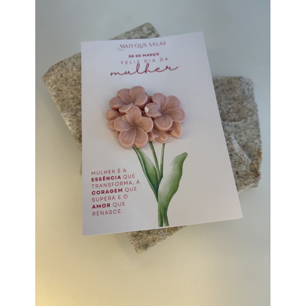 Lembrancinha Kit Dia da Mulher Personalizada Velas Aromaticas Essencias