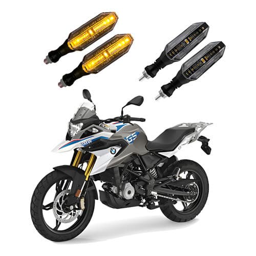Kit 4 Setas Esportivas P26 Bmw G310 Gs 2018 2019 Preto