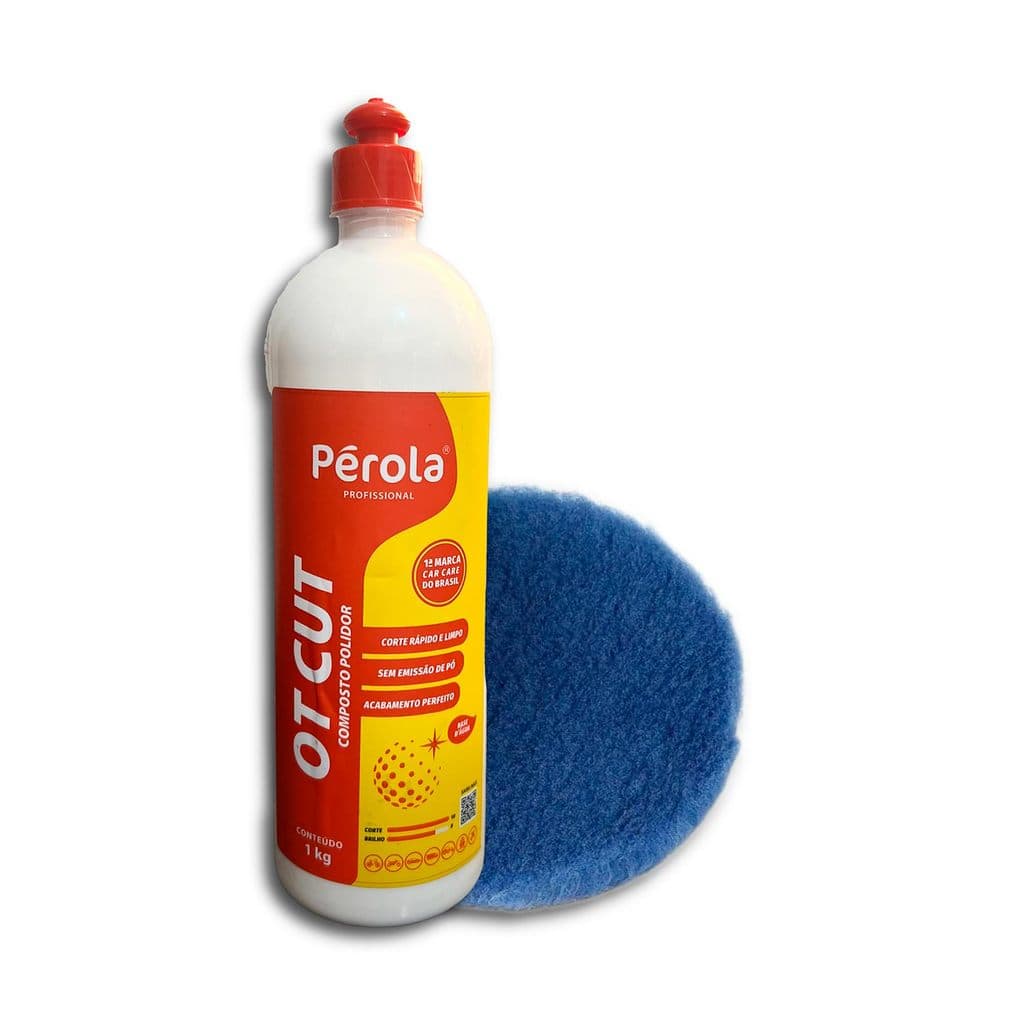 Kit Composto Polidor Corte 1Kg OT Cut + Boina Pérola