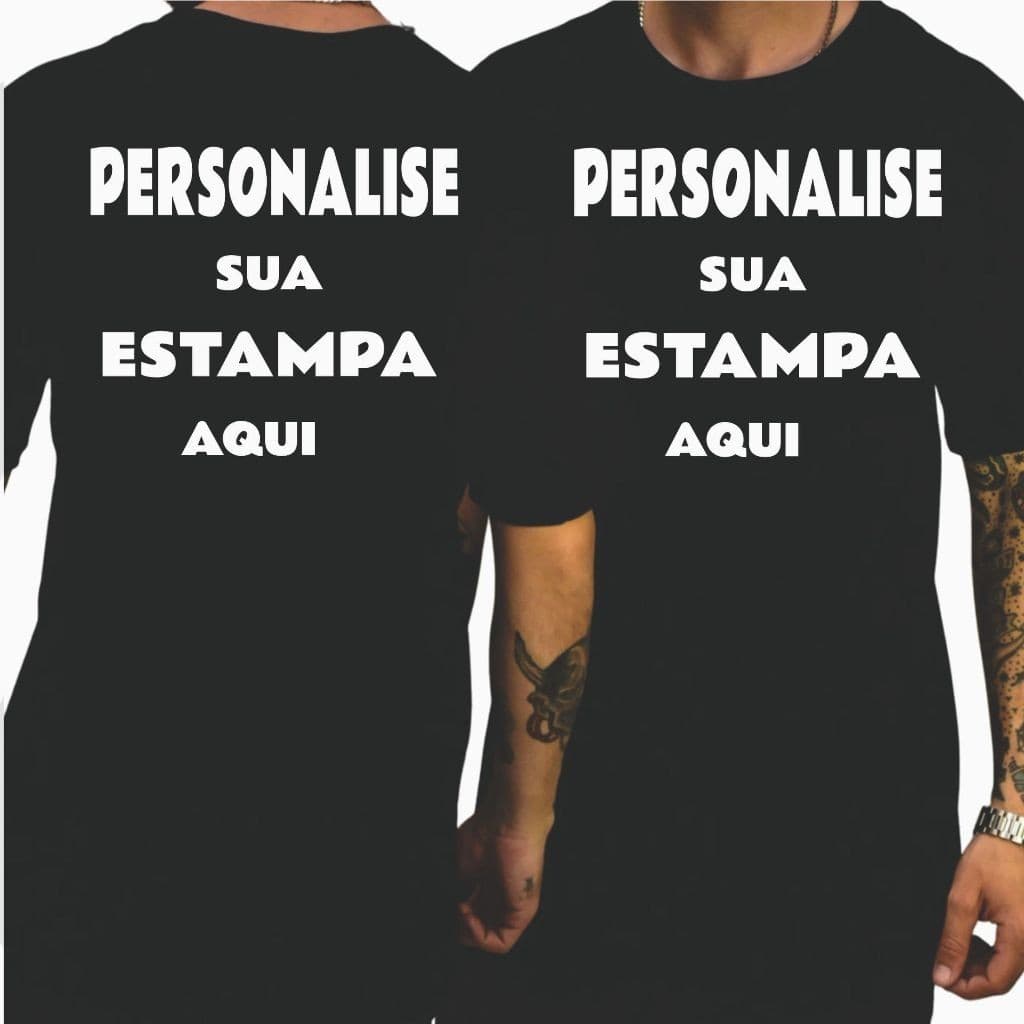 Camiseta 100% Algodão Premium LINDA CAMISETA PERSONALIZADA FRENTE E COSTA 100% ALGODAO COM A SUA ESTAMPA DESEJADA. TEM Q