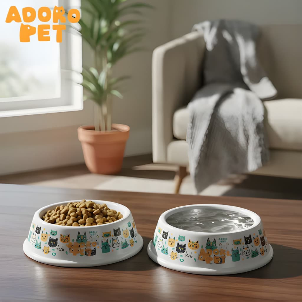 Pote Comedouro Bebedouro 250ml Cachorro Gato Pequeno Melamina Durável Antiderrapante e Fácil Limpeza