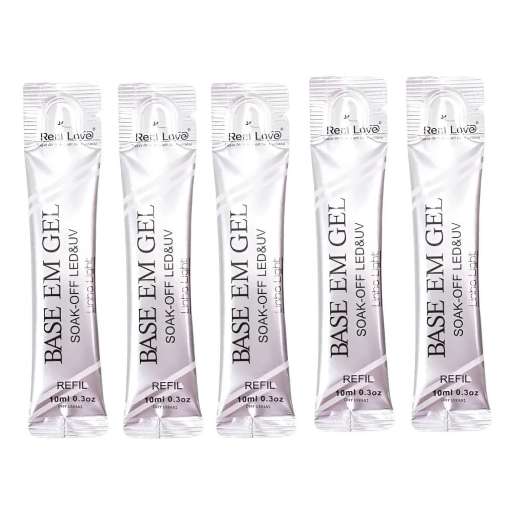 Kit C/5 Refil Base Em Gel Linha Light 10Ml - Real Love
