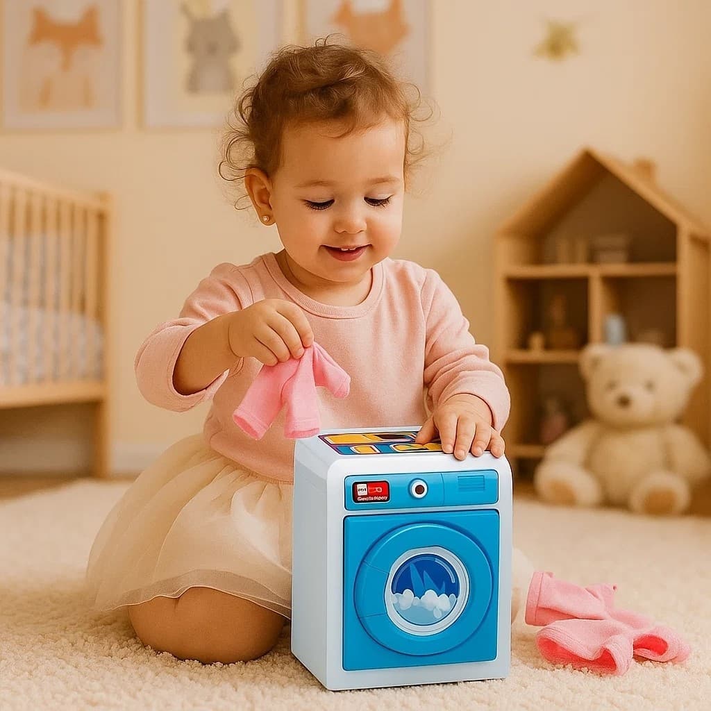 Brinquedo Maquina Criança Presente Lava Roupinha Boneca Barbie Casinha Secadora Menina