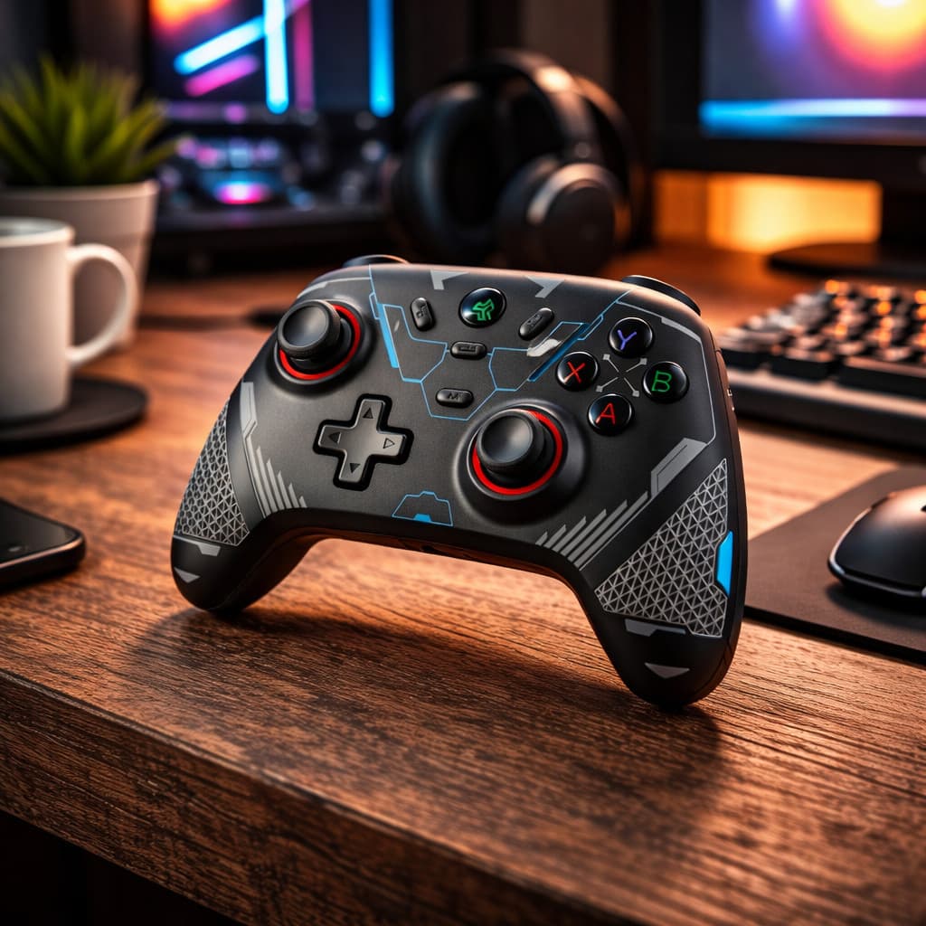 Controle Joystick Gamer Sem Fio para Celular Android PC com Base de Carregamento Bluetooth KP-GM039