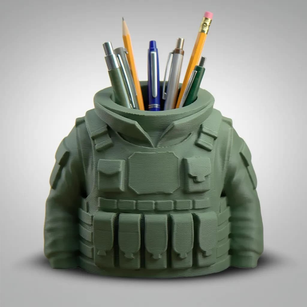 Porta Canetas Militar Tático Decorativo Organizador Mesa