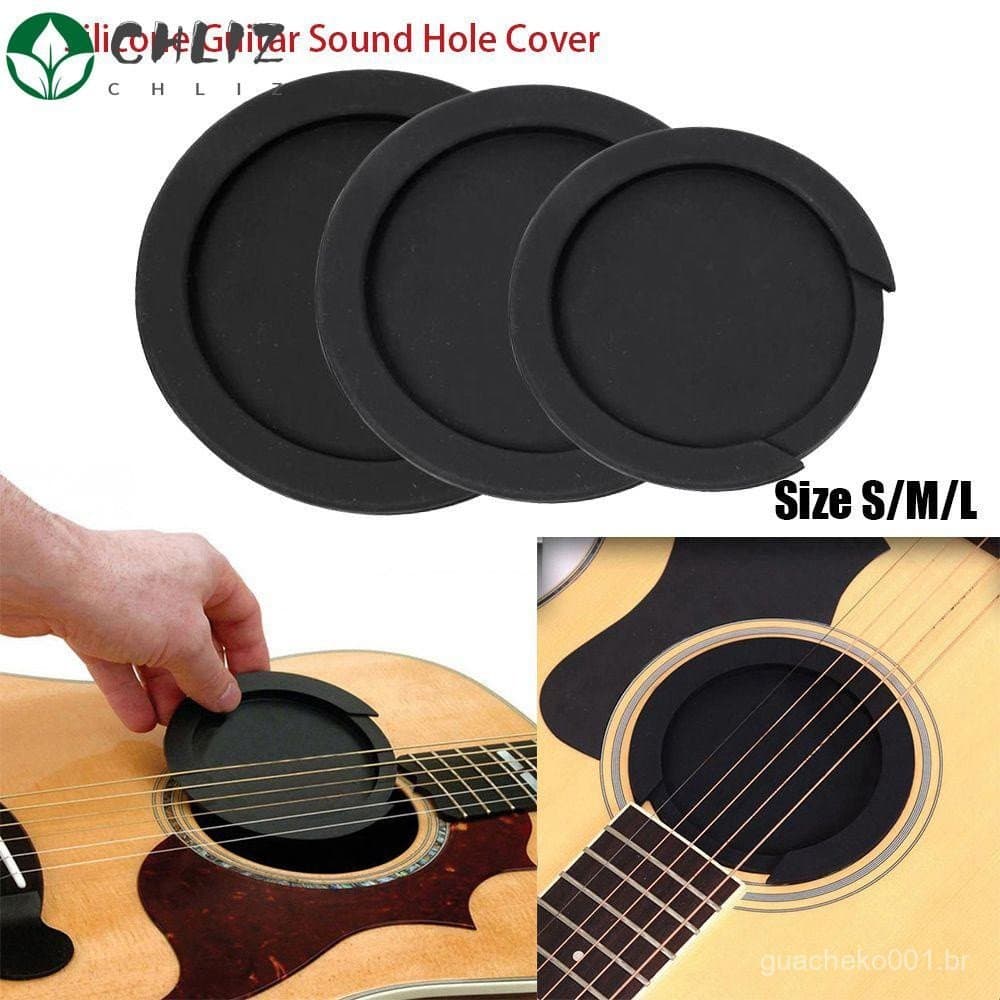 CHLIZ Tamanho S/M/L buster Feedback Preto Clássico Peças De Guitarra Stop Plug Tampa Do Buraco Sonoro