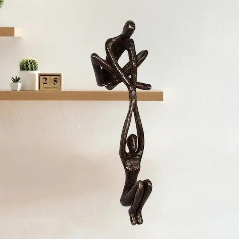 Arte Criativa Homem Levantamento Mulher Estatueta Estátua Amante Ornamento Casa Decoração De Mesa Dança Casal Escultura