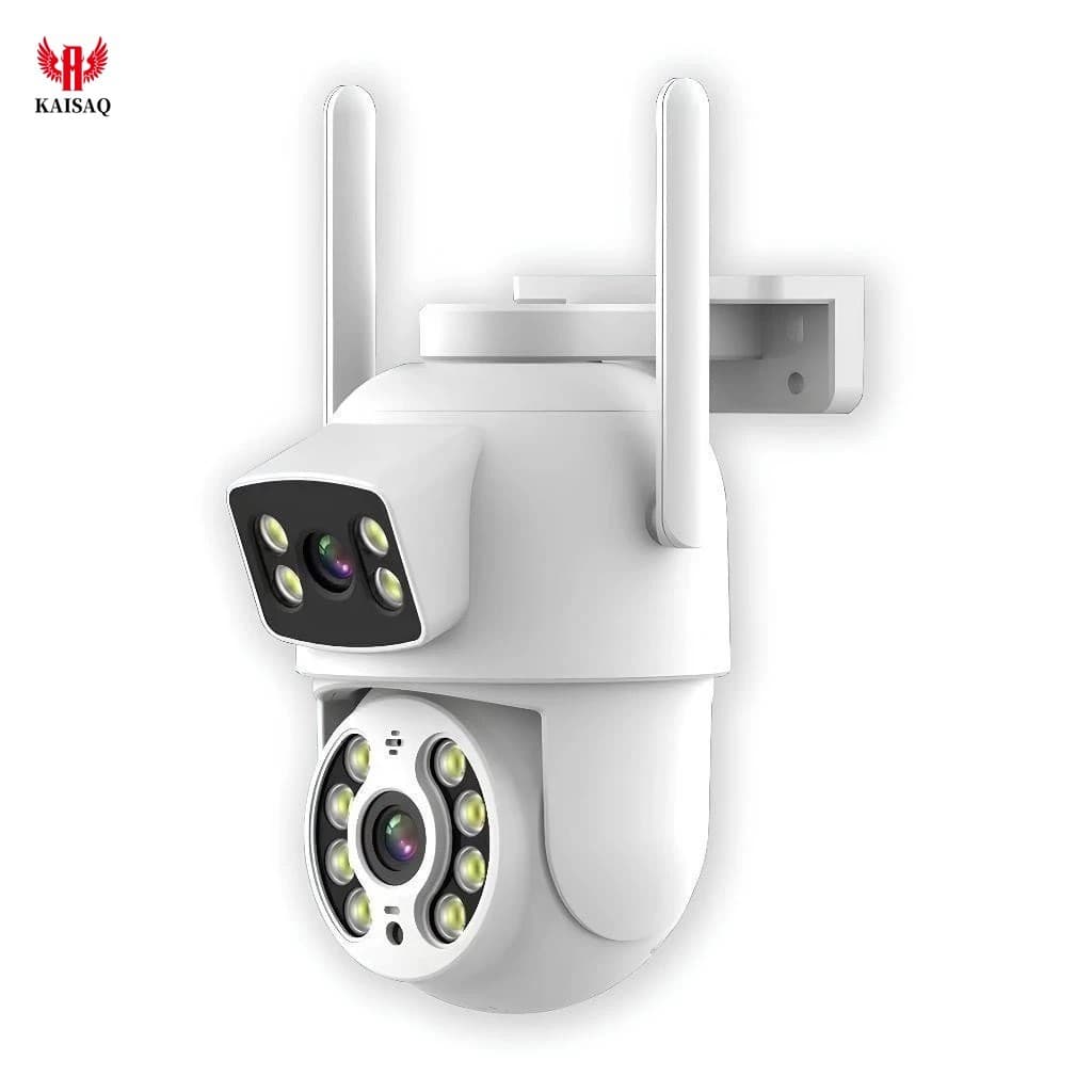 Câmera De Segurança Lente Dupla YOOSEE IP66 Wi-Fi 360° Sensor Movimento Visão Noturna 2 em 1 Fixa + Giratória