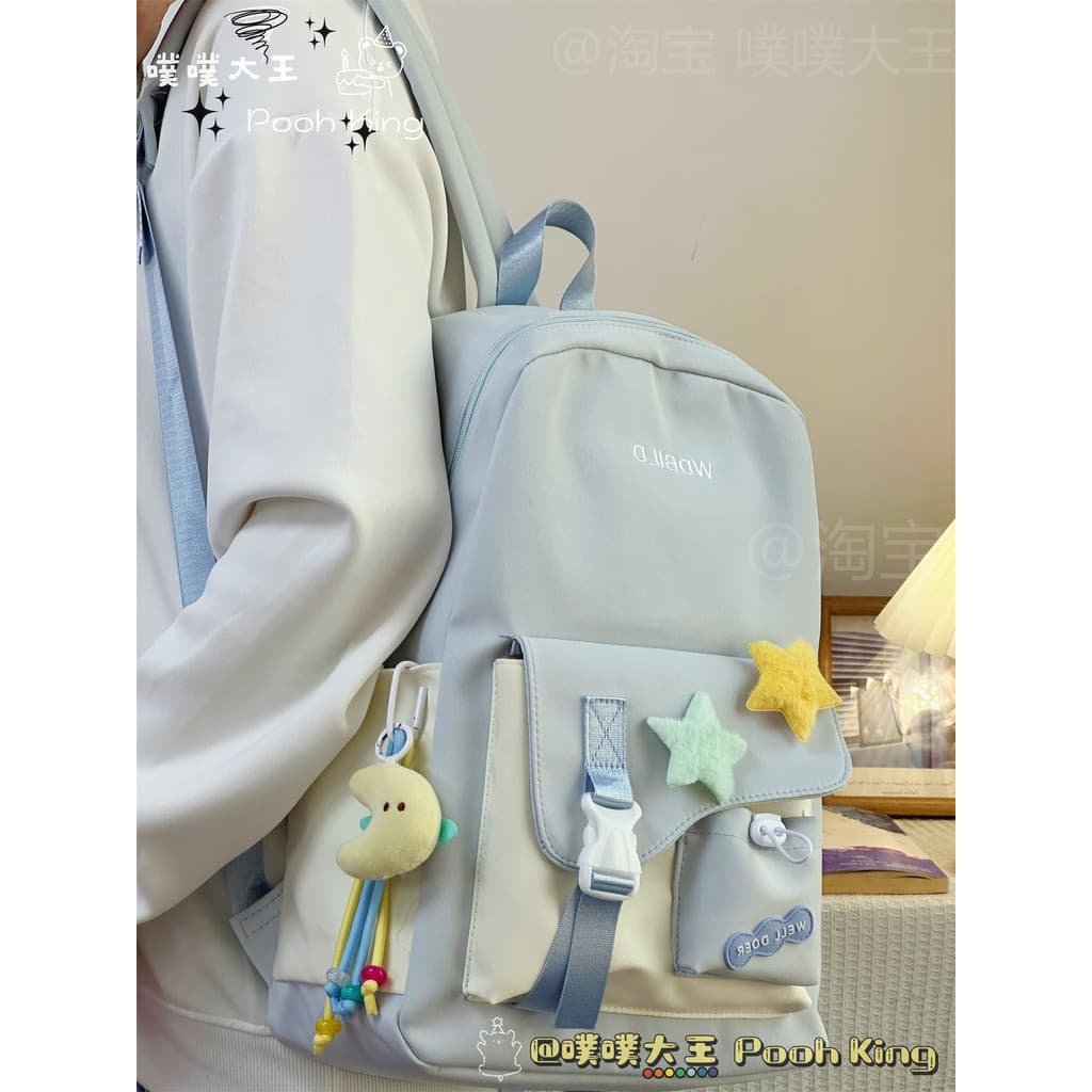 Bonito estudante festa classe grande capacidade mochila meninas de alto valor crianças All-Match leve mochila de viagem