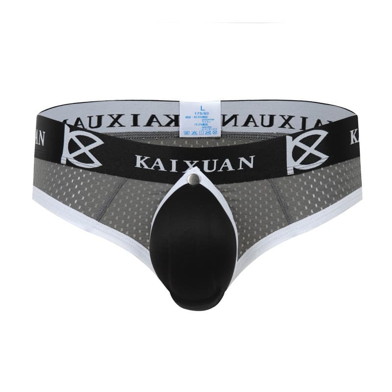 Tangas masculinas U copos convexos olhar grande malha respirável única tangas Gay roupa interior t-calças cintura baixa