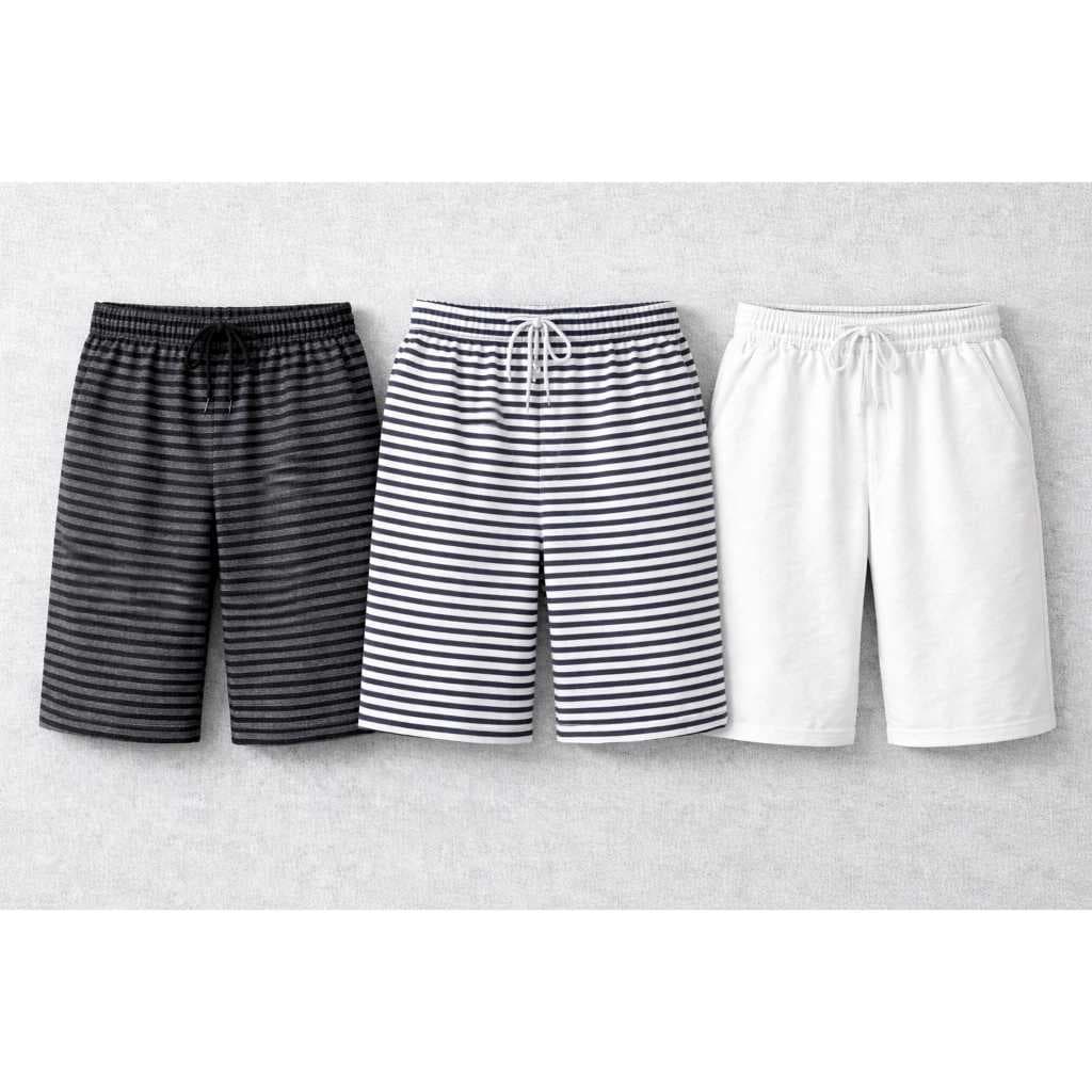 Kit 3 Bermudas Masculinas Casual Algodão Leve Confortavél
