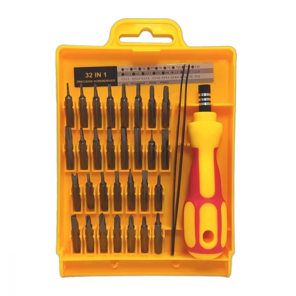 Jogo chave 32 Peças Chaves Alen Torx Fenda Philips P/ Conserto PC Celular Óculos Notebook P.QIU