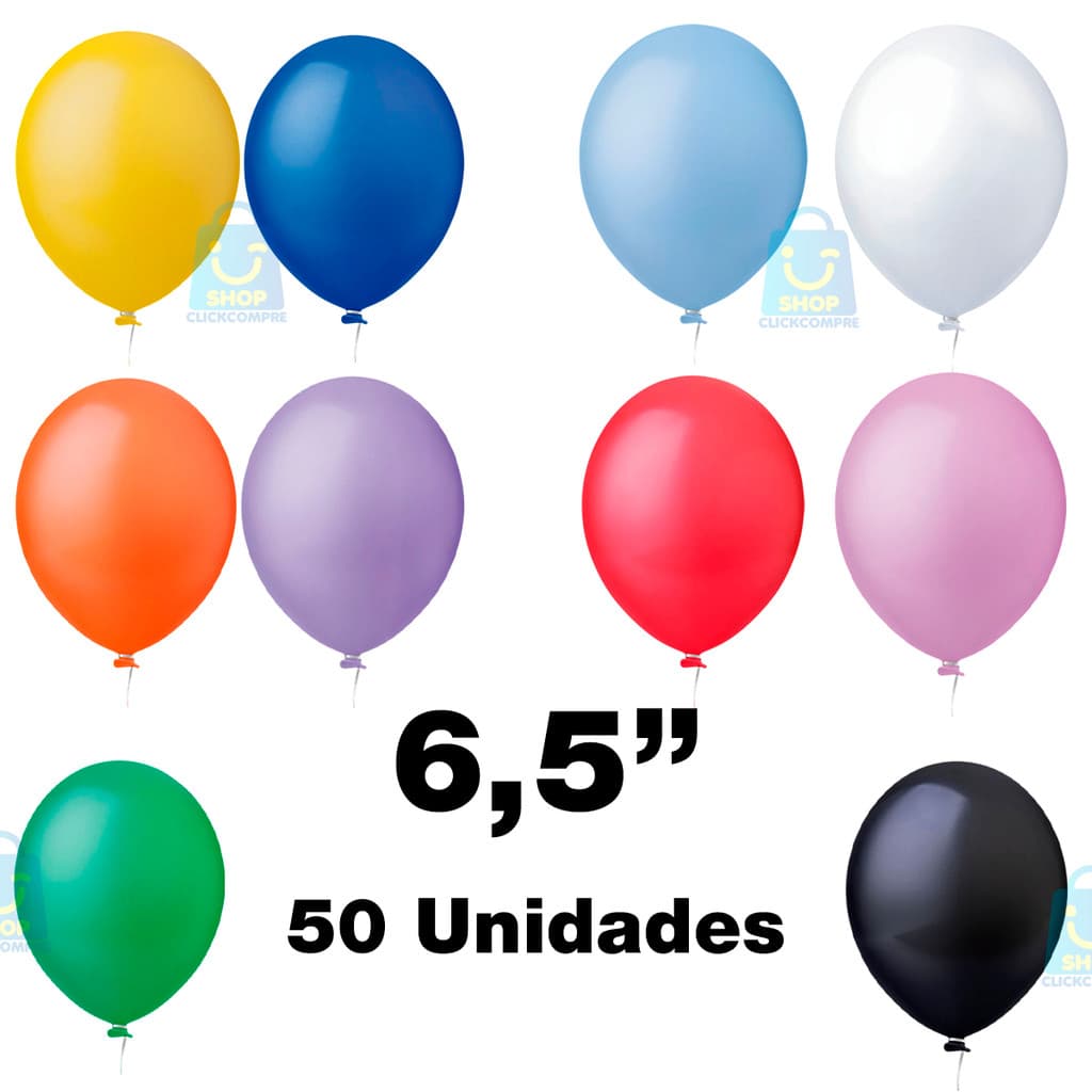 Balão Bexiga Happy Day Redondo 6,5 Polegadas Pacote Com 50 Unidades Festa Aniversário