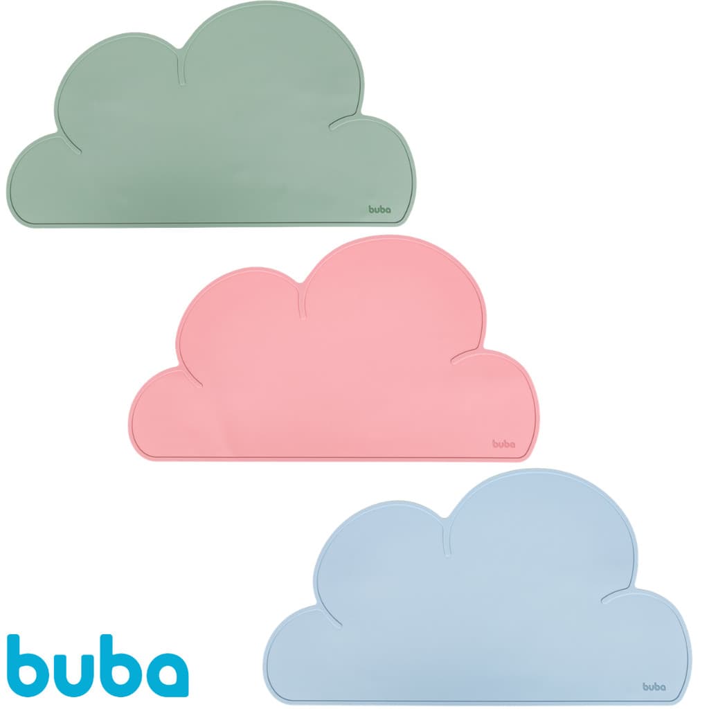 Jogo Americano Em Silicone Nuvem Buba Infantil Introdução Alimentar Bebê Criança