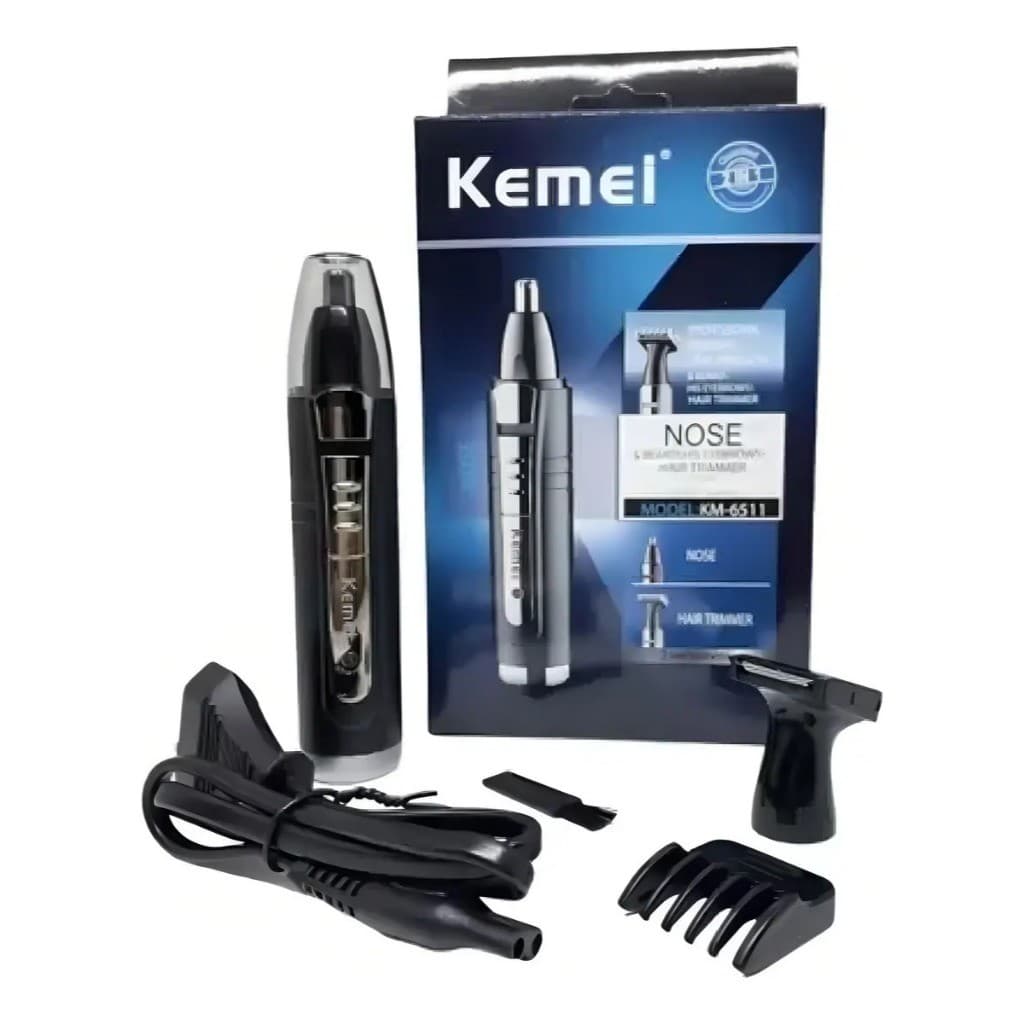 Máquina De Tirar Pelos - Nariz Barba E Cabelo Kemei Km-6511