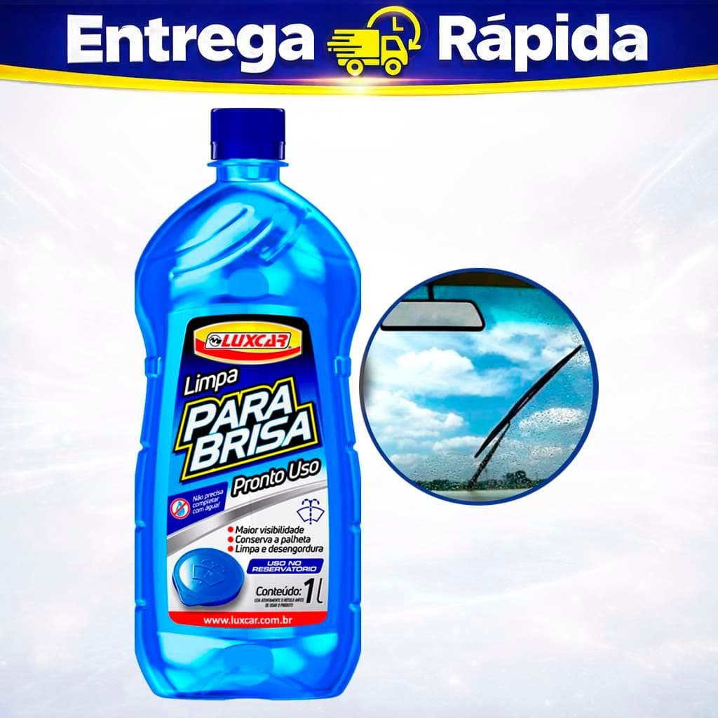 Limpa Para brisa Pronto Uso Cristaliza E Da Brilho Luxcar