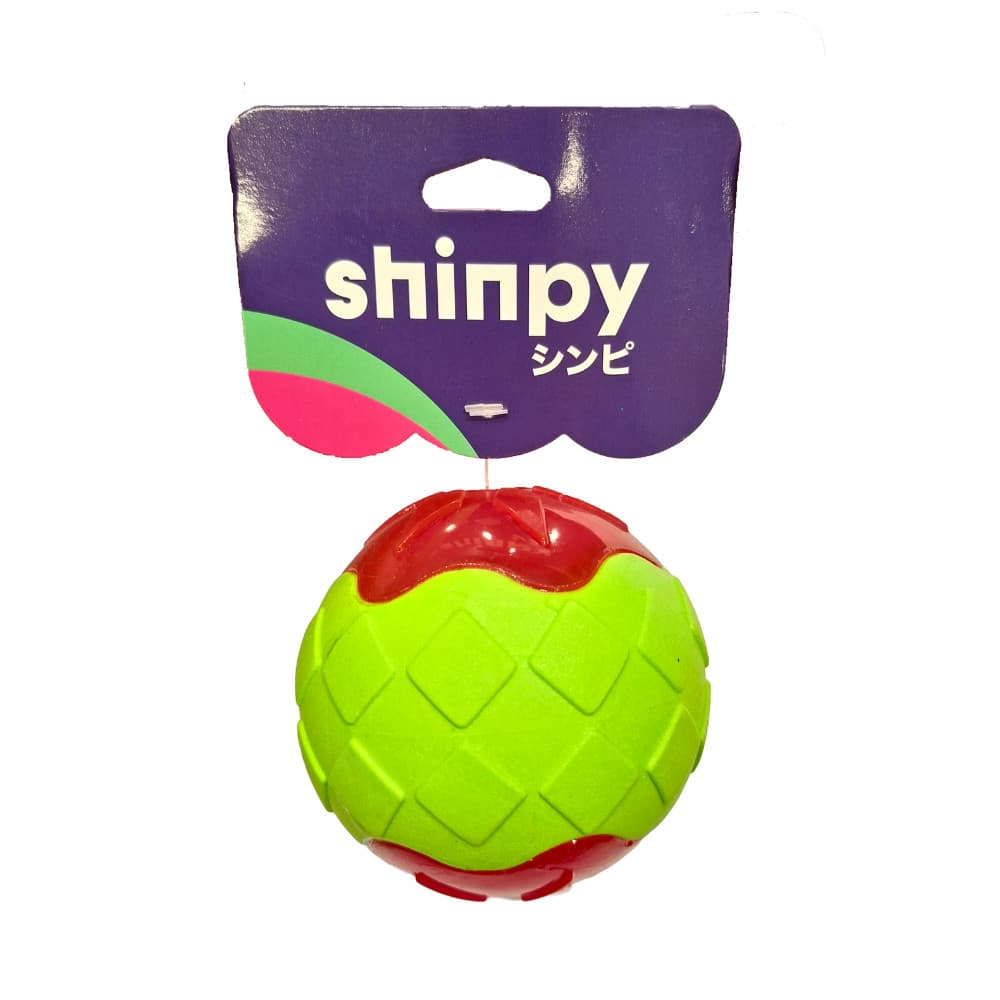Bola Emborrachada com Luz e Apito para Cães e Gatos – 9cm Shinpy