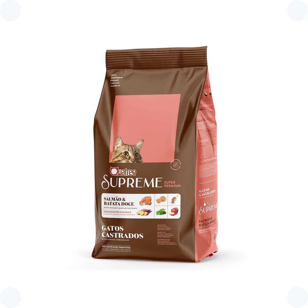 Ração Quatree Supreme Gato Castrado Salmão 10,1 Kg