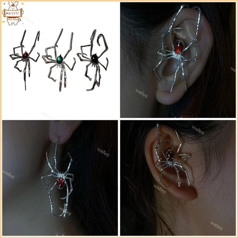 Brincos Aranhas Góticas Punho Orelha Perfeito Para Festivais Halloween E Música