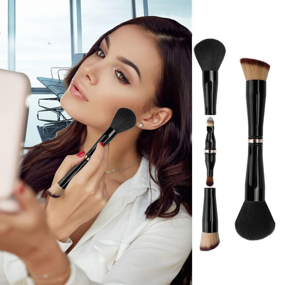 3 Cores 4 Em 1 Pincel De Maquiagem Corretivo Para Base Blush De Ponta Dupla De Ponta Dupla De Ponta Dupla