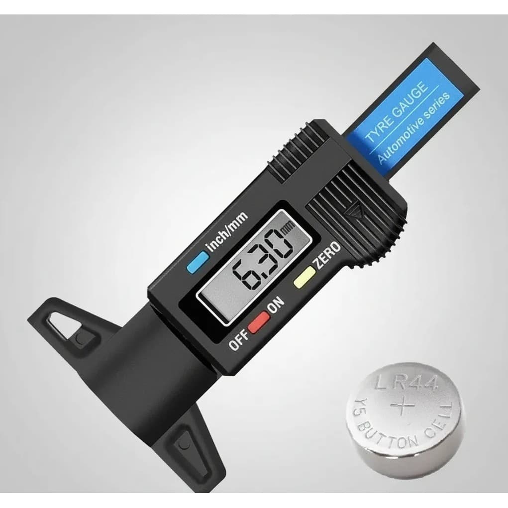 Paquímetro com bateria Profundímetro Medidor Sulcos Banda Rodagem Pneu KLX
