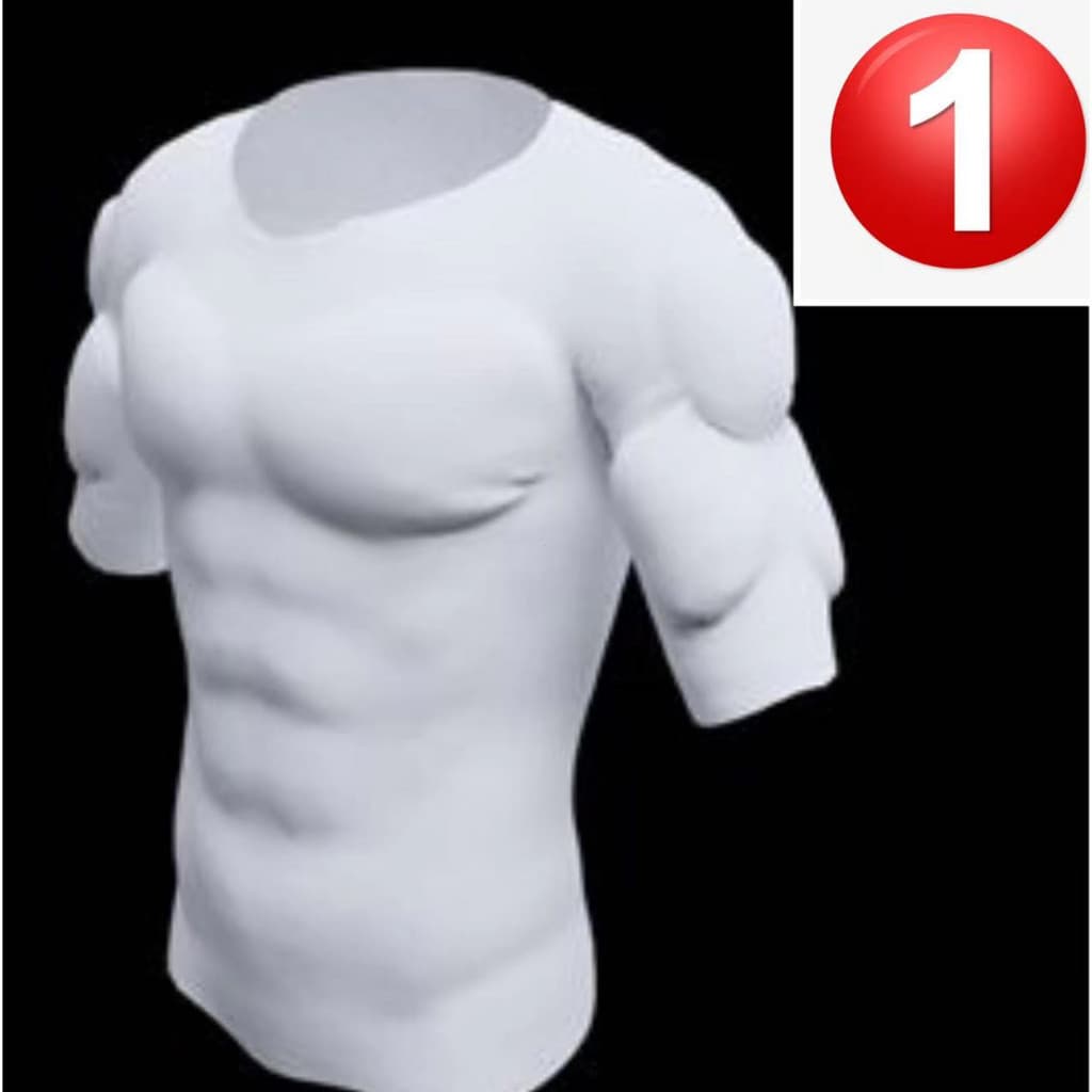 Almofadas Peito Falsos Músculos Masculino Invisíveis ABS Shaper Macio Esponja Protetora Potenciador Camiseta