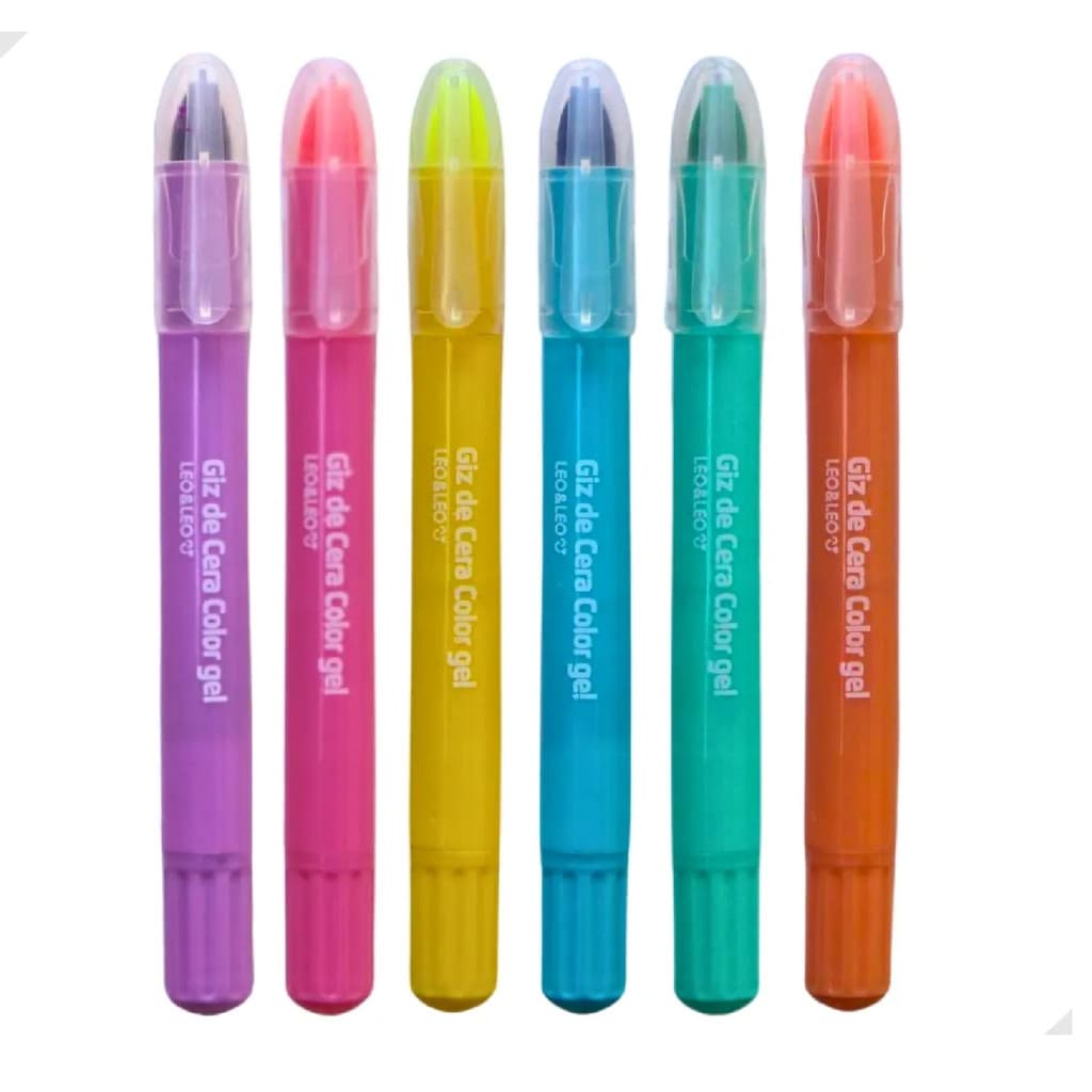 GIZ DE CERA COLOR GEL 06 CORES LEO E LEO RF 72320
