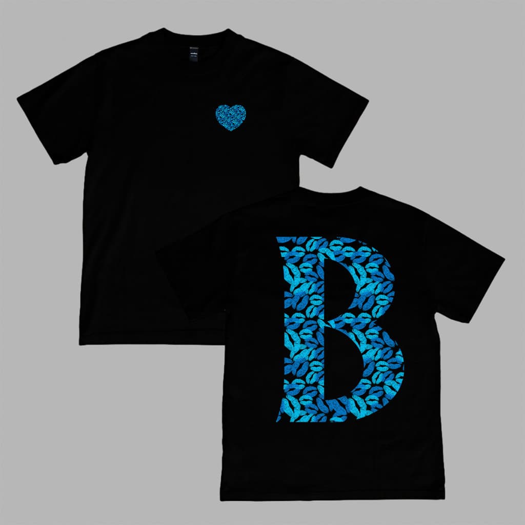 Camiseta Preto Beijos 100% Algodão Premium Presente Criativo para Namorado Namorada