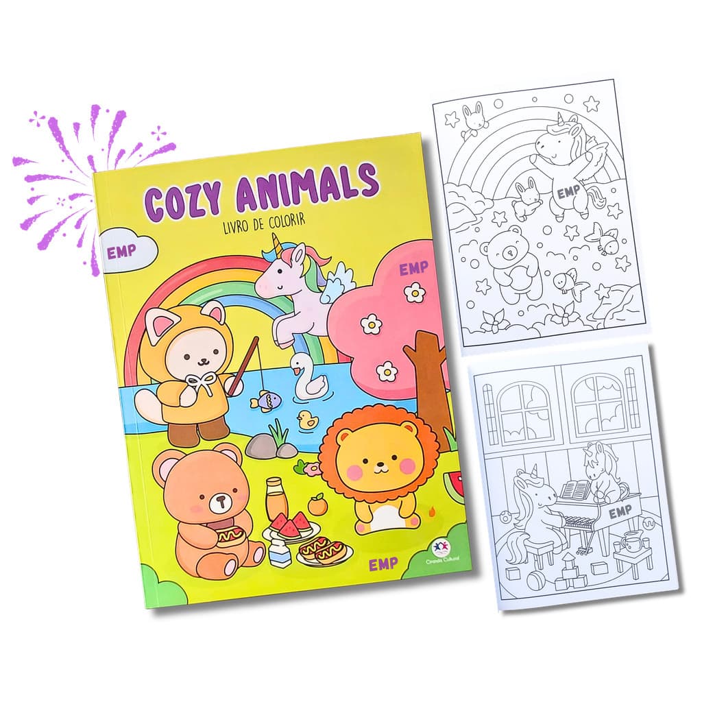Livro de Colorir Cozy Animals