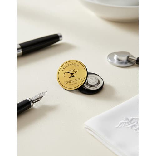 Broche Pin Redondo Magnético Personalizado Nome Logotipo