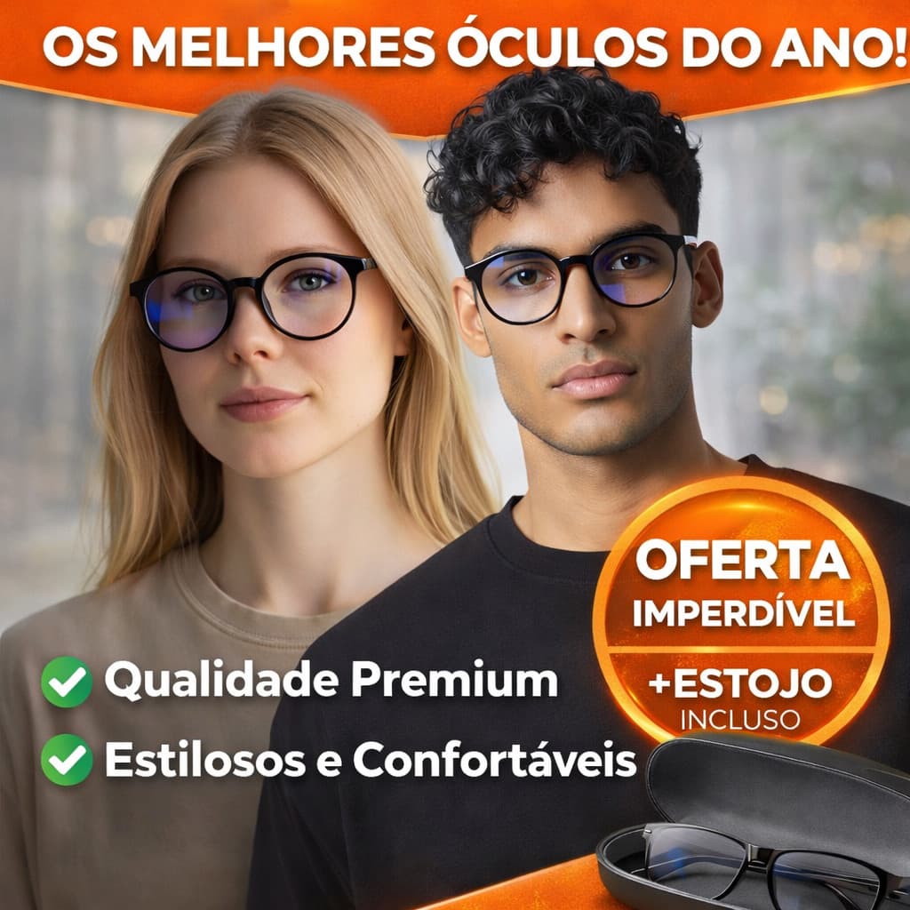 Óculos Bloqueador Luz Azul Armação Redonda Filtro Blue Ray