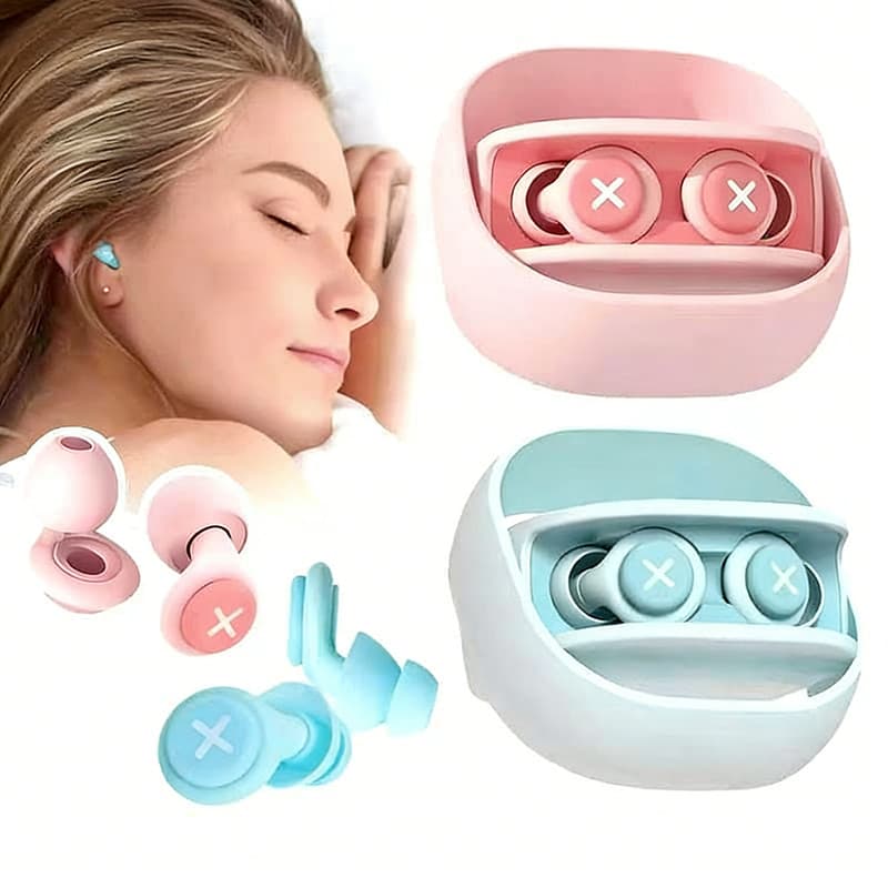 Tampões De Ouvido De Silicone-Com Redução De Ruído E Isolamento Acústico Para Dormir