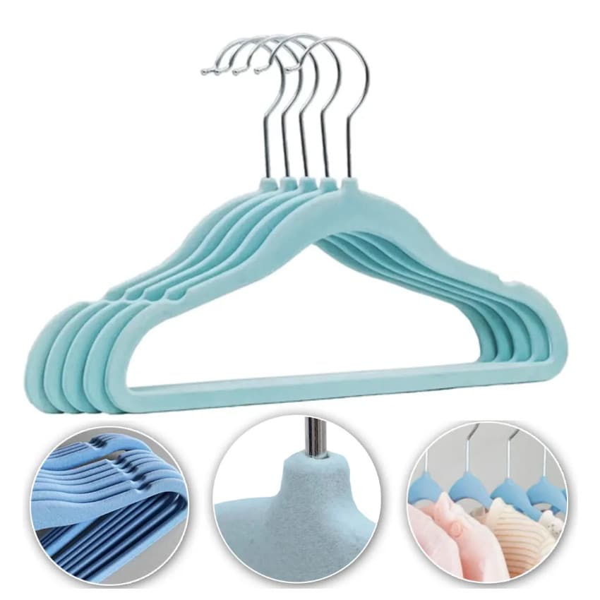 KIT 5 CABIDES EM VELUDO AZUL BUBA