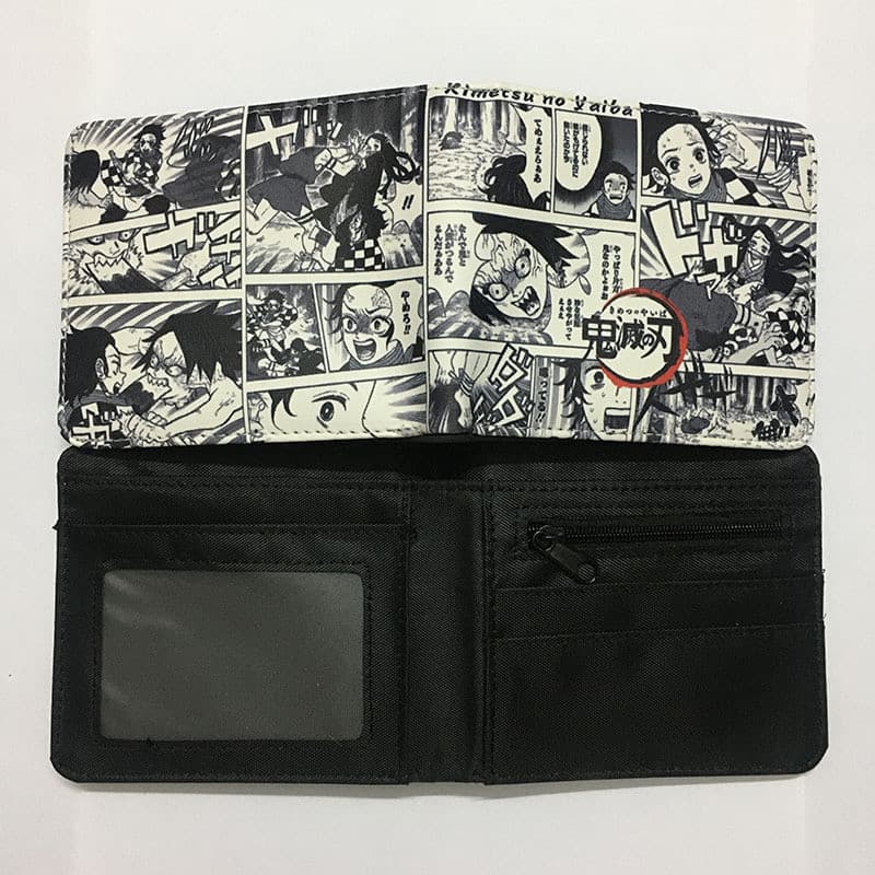 Carteira masculina FO5X Carteira masculina porta cartão Demon Slayer carteira de presente de aniversário