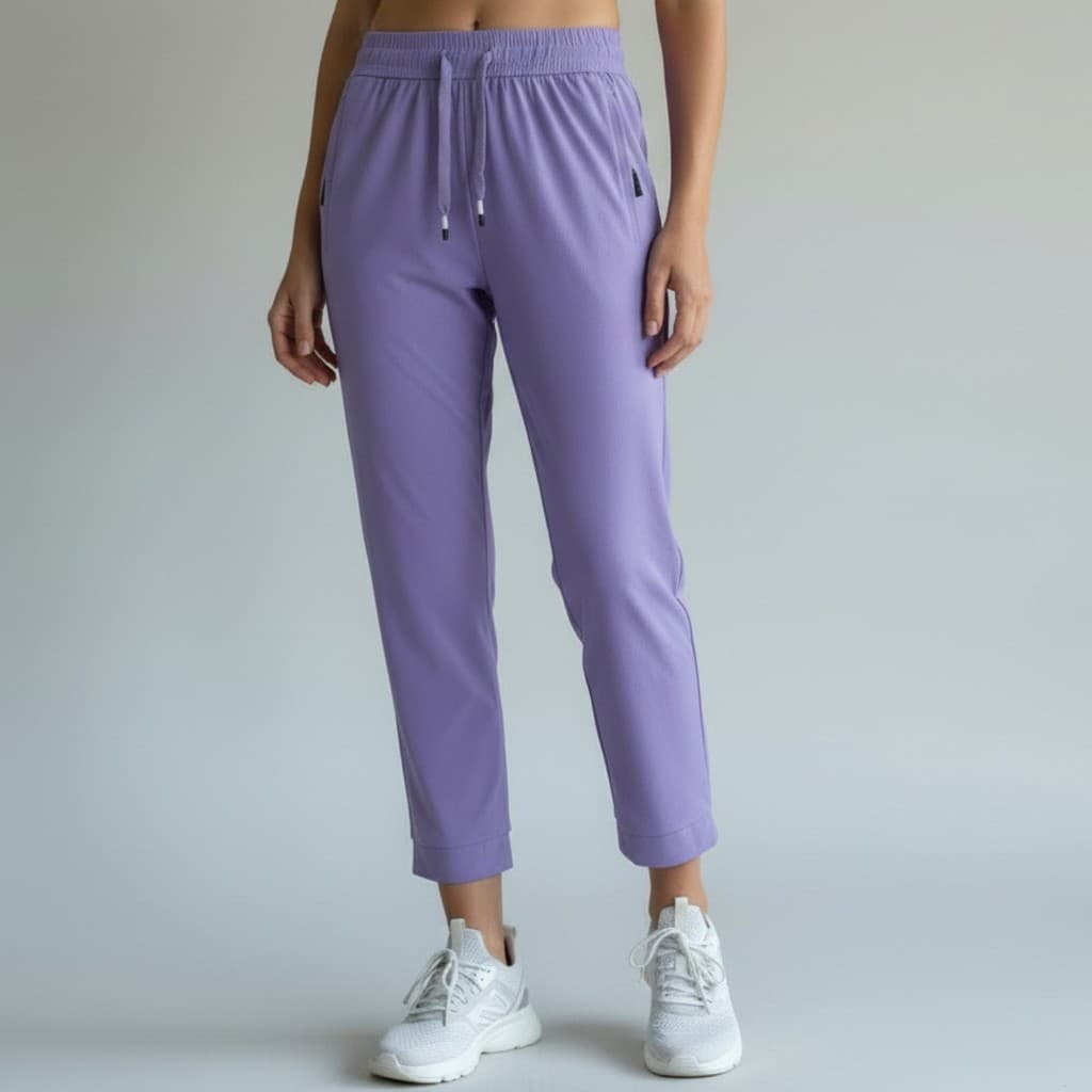 Calça Feminina Corte Reto Esportiva e Casual Tecido Leve Flexível