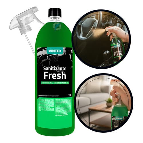 Vonixx Cheirinho Para Carro Fresh 1,5l Vintex Vonixx Verde Fresh com Gatilho Spray Incluso