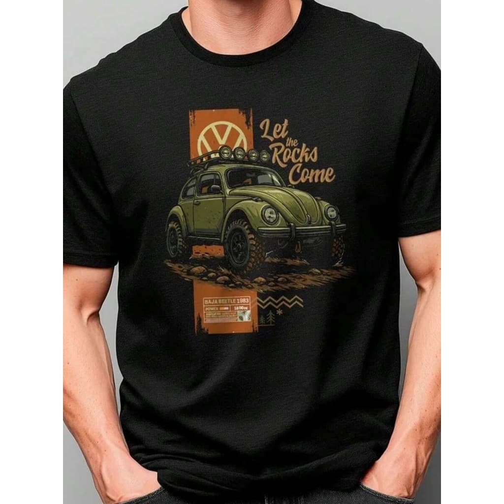 Camiseta Unissex Estilo Streetwar Estampada Fusca Retro Trilha Street style Camisa Estilosa Masculina e Feminina