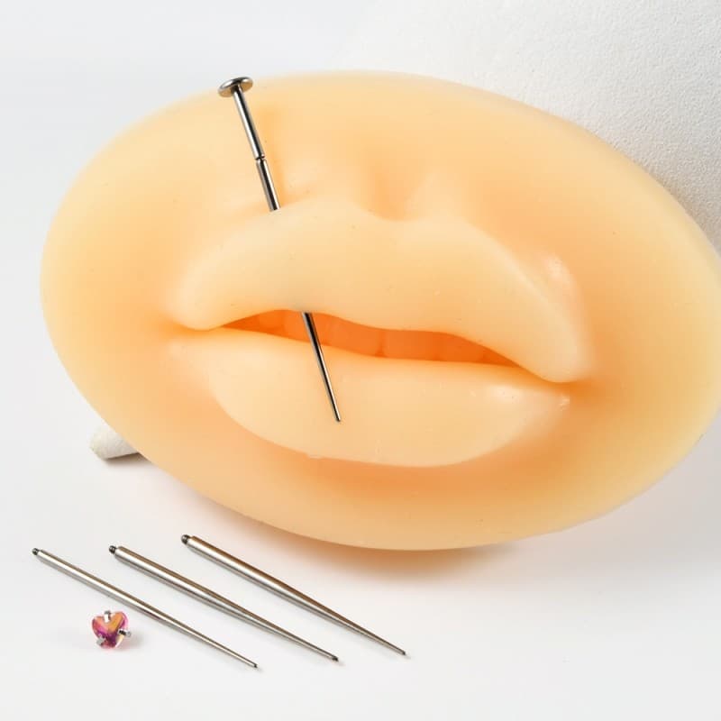 Kit De Piercing Corporal Profissional Com Rosca Interna De Aço Cônico Cateter